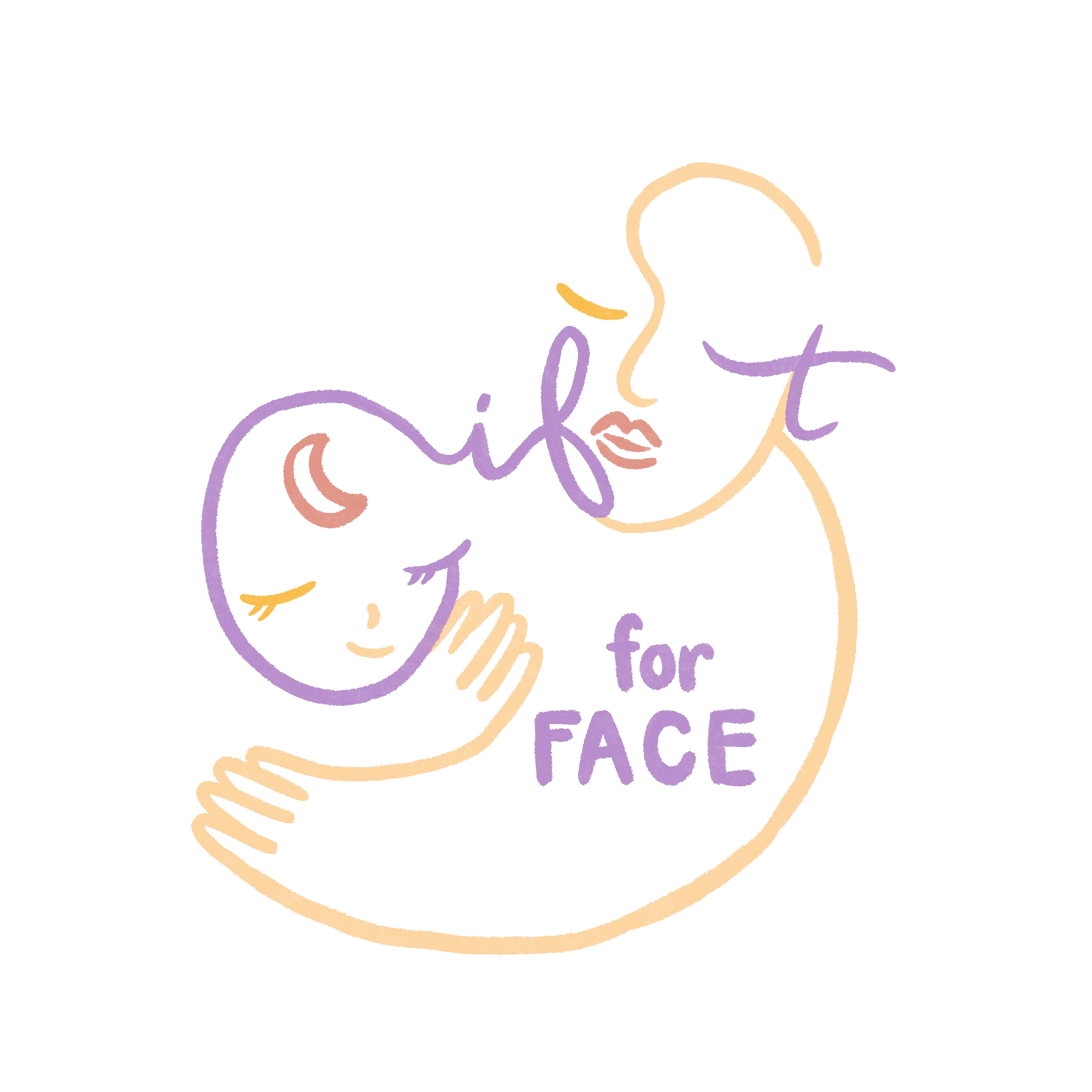 สัญลักษณ์โครงการ Gift For Face - เพื่อศูนย์สมเด็จพระเทพรัตน​ฯ​ แก้ไขความพิการบนใบหน้าและศีรษะ โรงพยาบาลจุฬาลงกรณ์​ สภากาชาดไทย