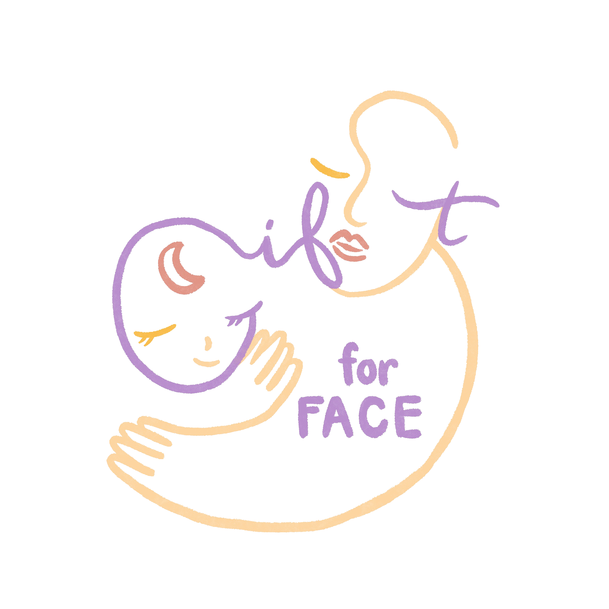 สัญลักษณ์โครงการ Gift For Face - เพื่อศูนย์สมเด็จพระเทพรัตนฯ แก้ไขความพิการบนใบหน้าและศีรษะ โรงพยาบาลจุฬาลงกรณ์ สภากาชาดไทย